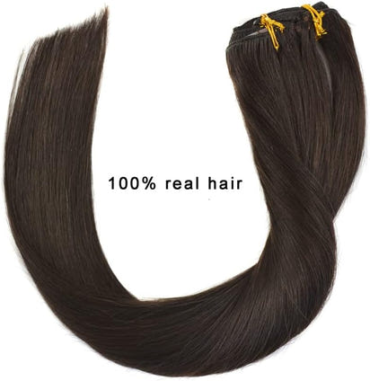 Clip-ins (50cm) 7 pieces / Mörkbrun