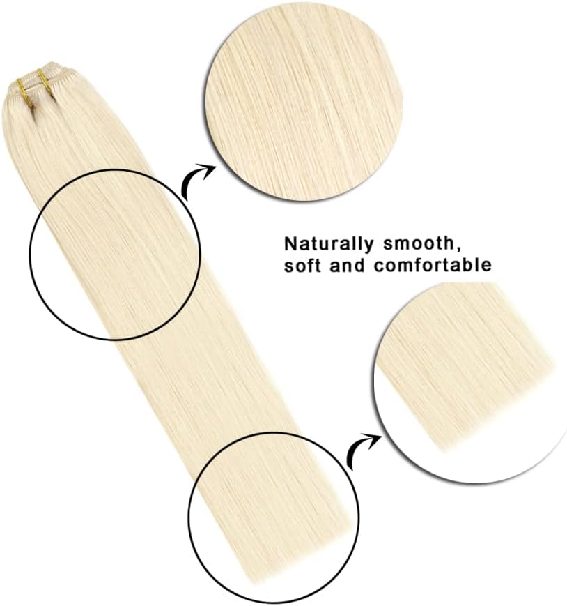 Clip-ins (50cm) 7 pieces / Platinablond