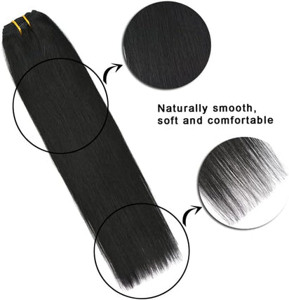 Clip-ins (50cm) 7 pieces / Svart