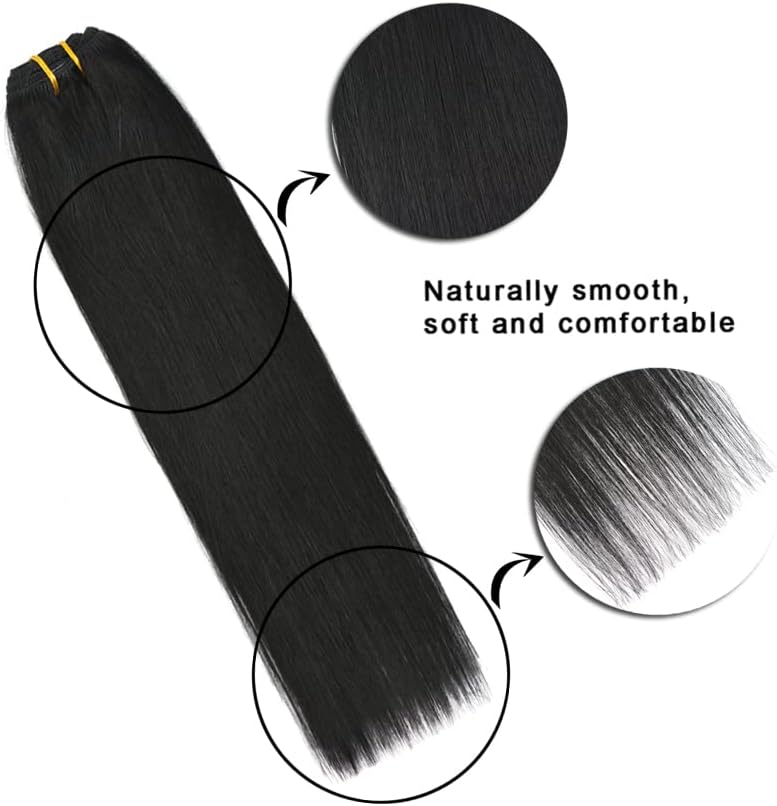 Clip-ins (50cm) 7 pieces / Svart