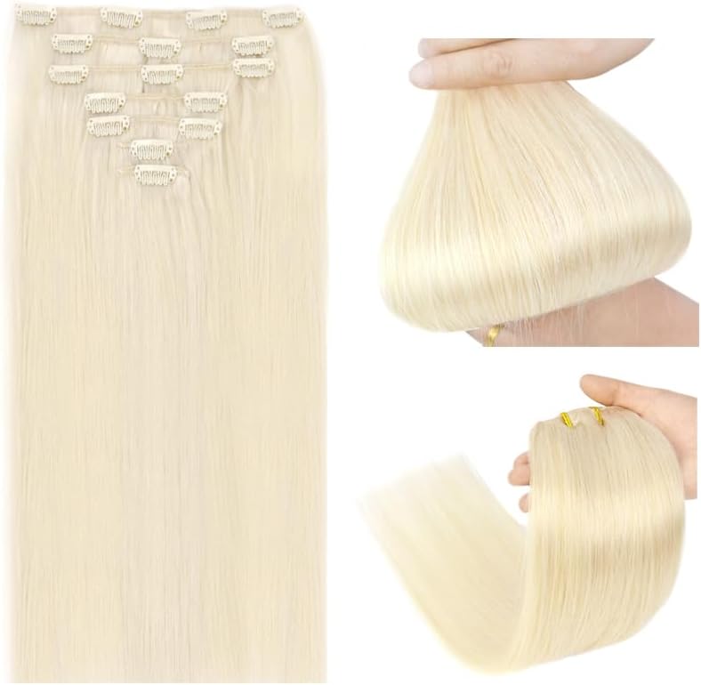 Clip-ins (50cm) 7 pieces / Platinablond