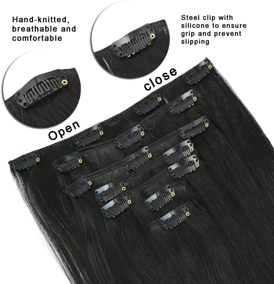 Clip-ins (50cm) 7 pieces / Svart