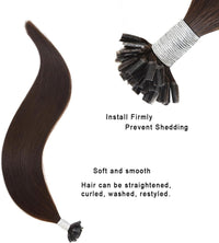 Keratin Extensions (50cm) Mellanbrun