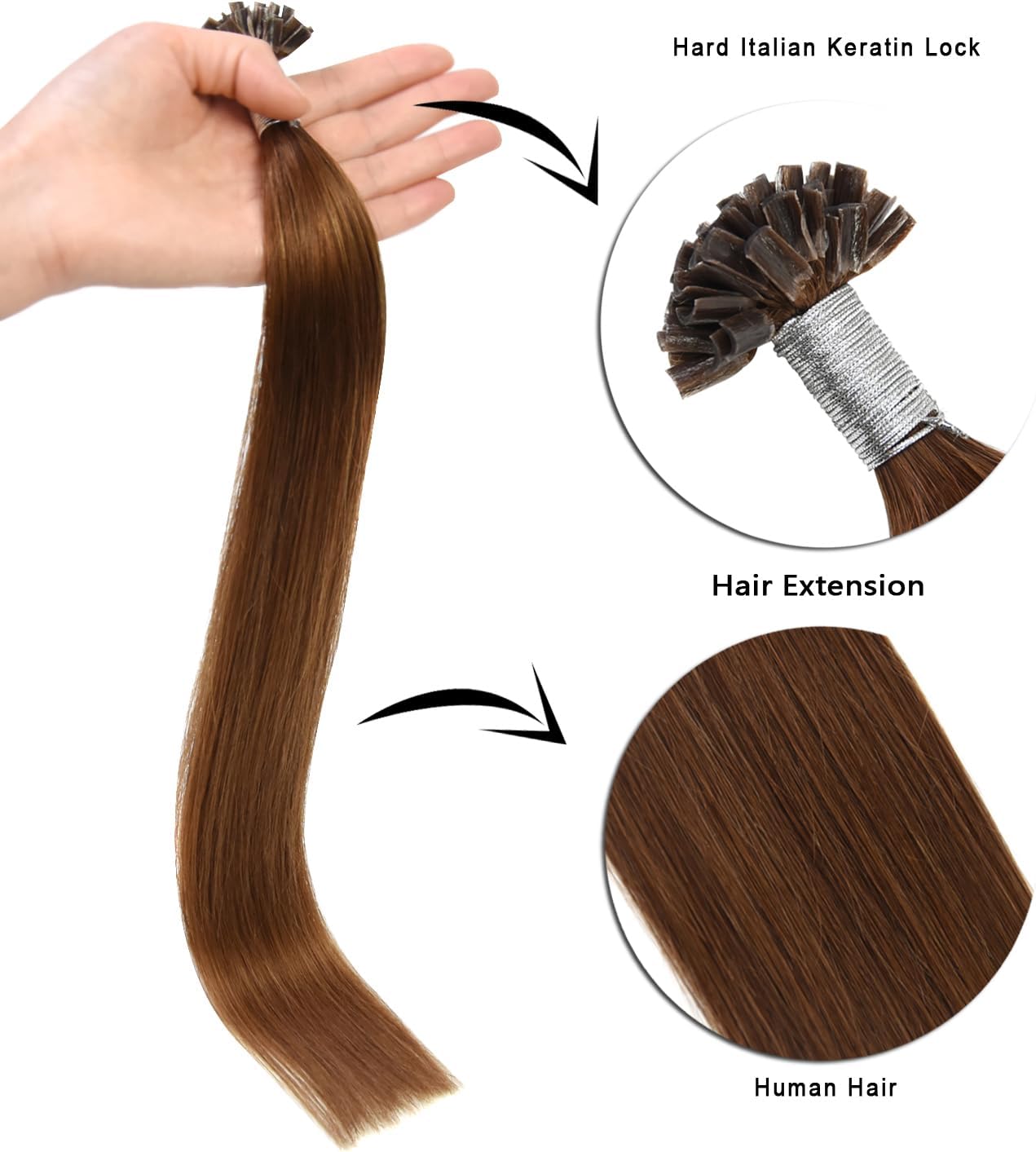 Keratin Extensions (50cm) Ljusbrun